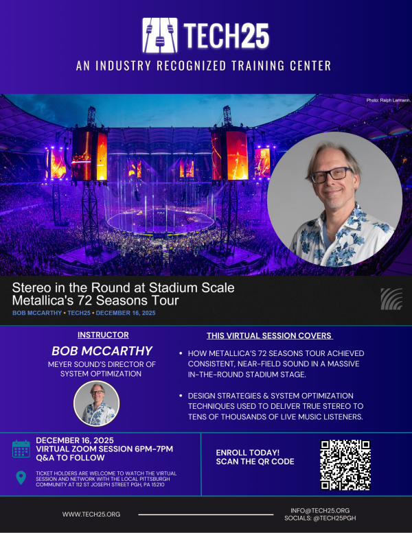 Photo for Bob McCarthy: Stereo in the Round at Stadium Scale [Virtual Presentation]